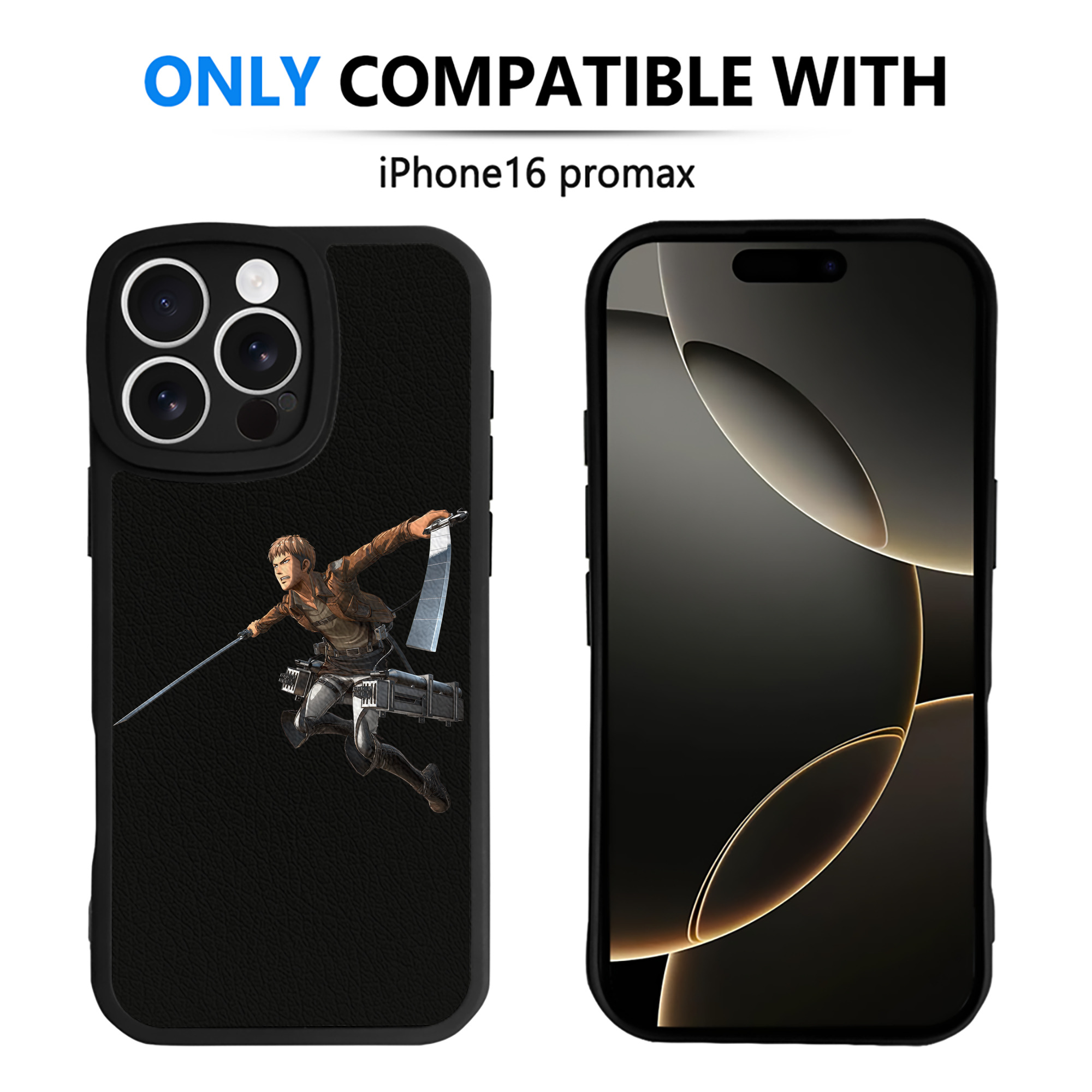 （画像用） 進撃の巨人 ジャン・キルシュタイン Attack on Titan Jean Kirstein 【iPhone 16シリーズ対応】シリコンスマホケース（レザー調） 材質：シリコン